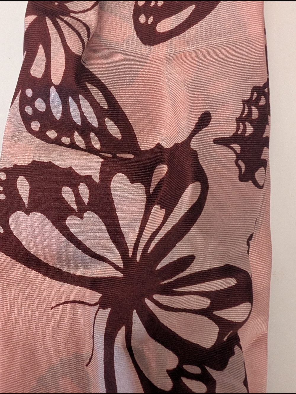 Pink Kate Spade Butterfly Print Silk Neck Scarf - Picture 6 of 8
